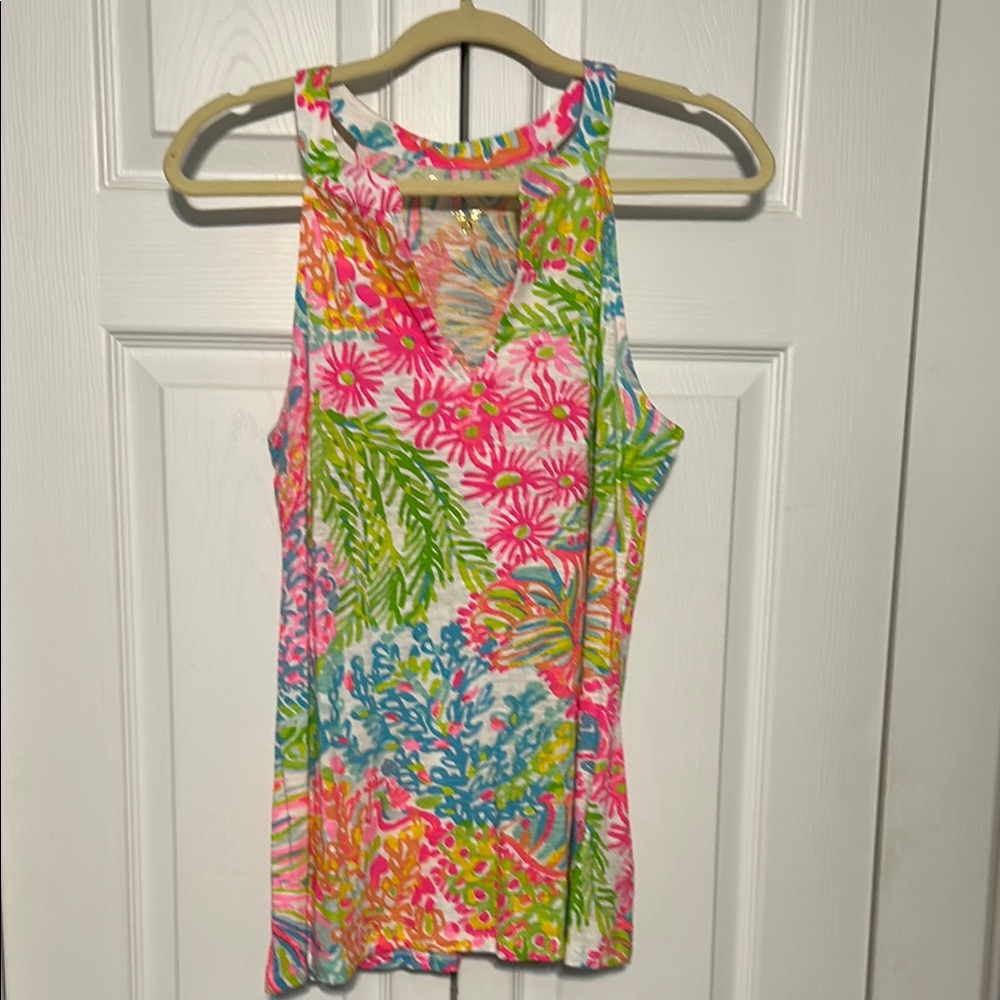 Colorful Floral Sleeveless Top
